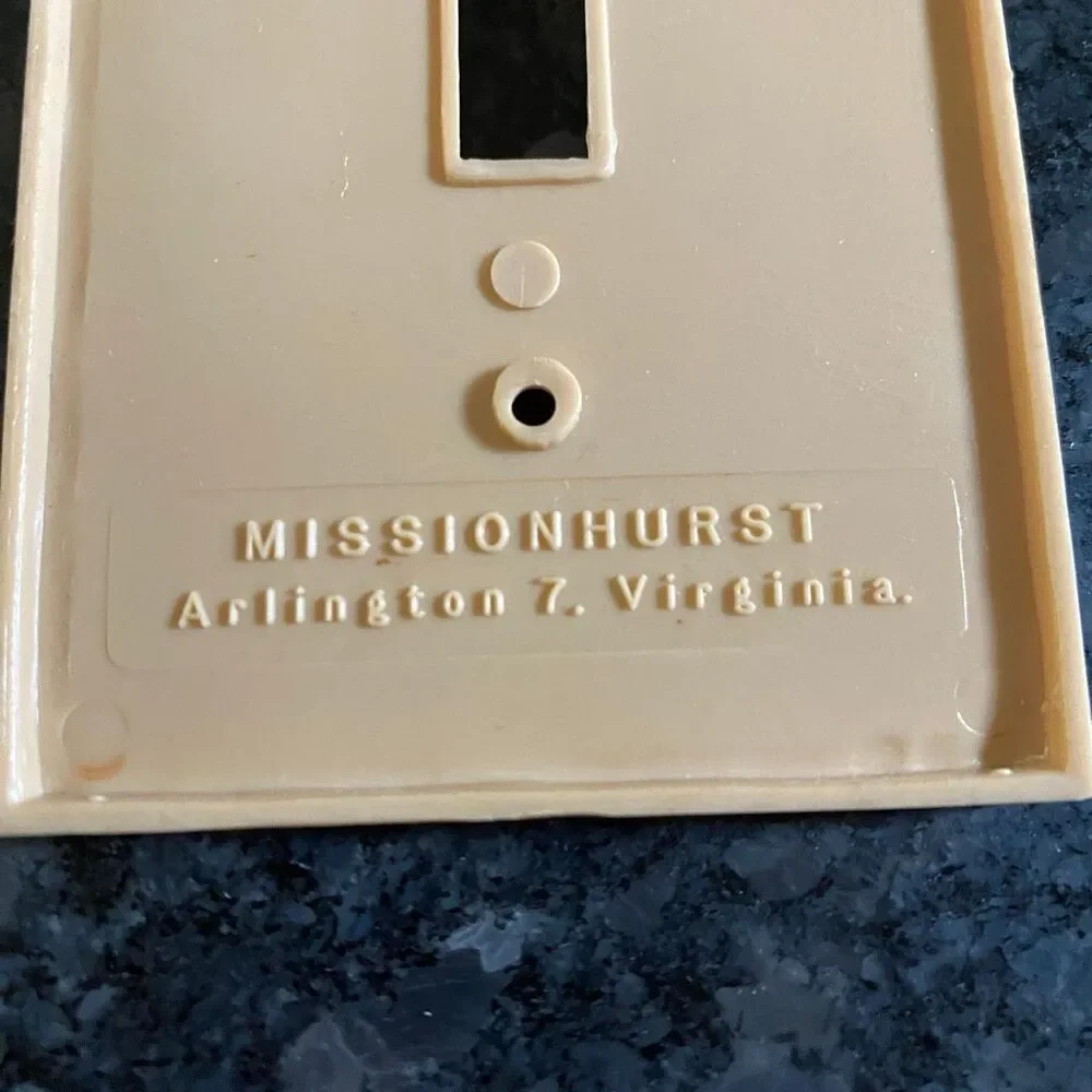 Rare 1970s Sacred Heart Monastery Jesus Light Switch Cover W/ Blessing
